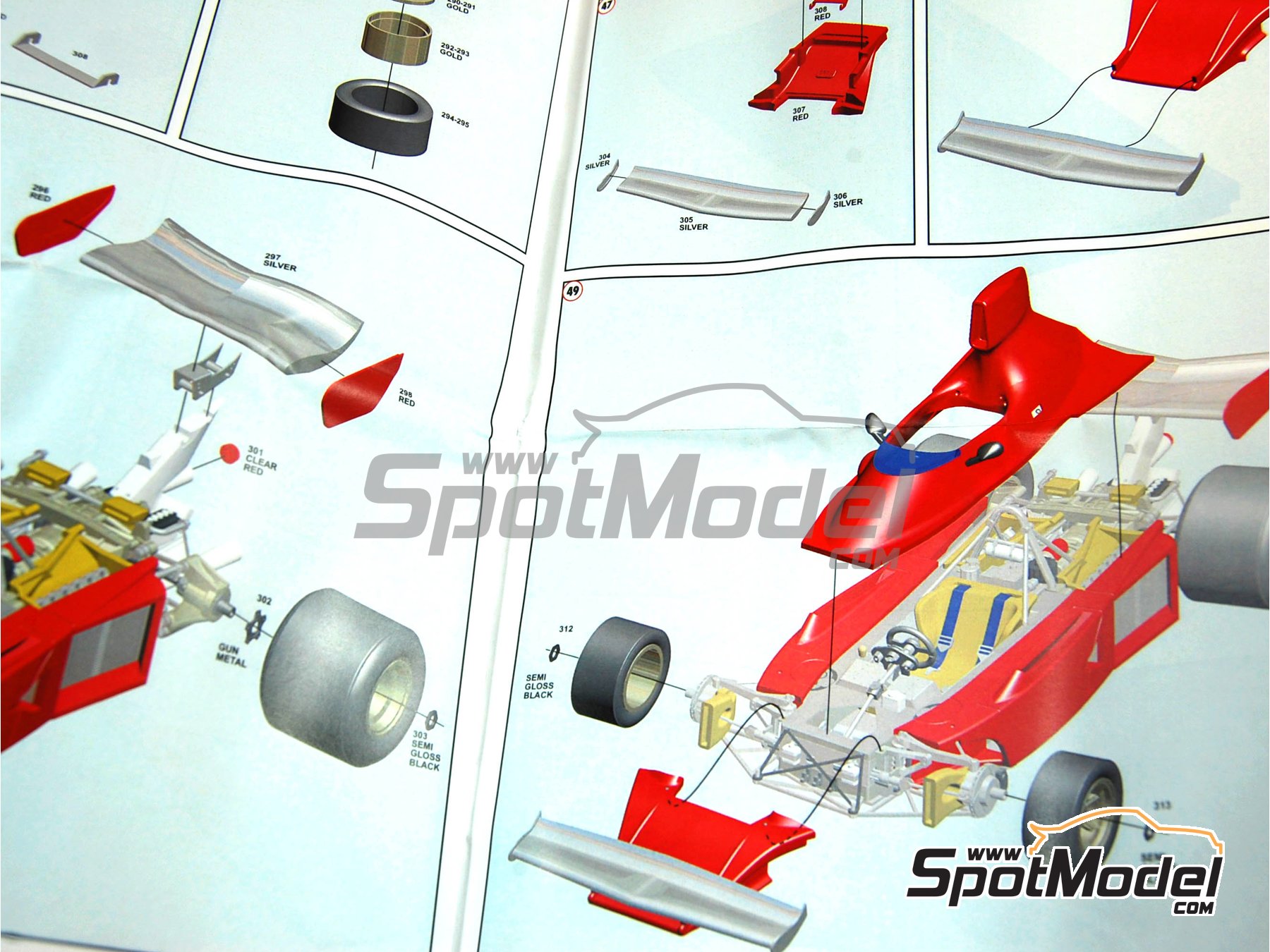 Tameo Kits TMK355: Car scale model kit 1/43 scale - Ferrari 312B3